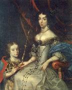 Daniel Schultz the Younger Portrait of Maria Kazimiera with her son Jakub Ludwik oil painting reproduction
